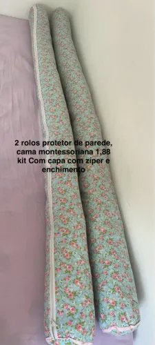 Protetor de Parede Cama Montessori 1,88m com Zíper