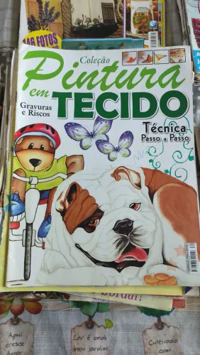 Revista de artesanato de pintura em tecido 28 unidades 