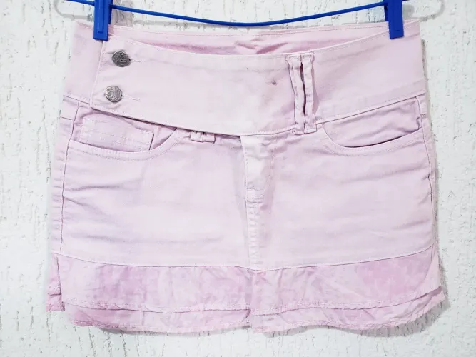 Saia Jeans Pink - Juvenil