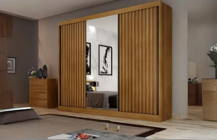 GUARDA ROUPA CASAL RIPADO 8 GAVETAS 100%MDF r866