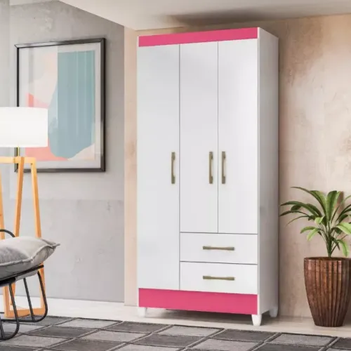 Guarda Roupa 3 Portas 2 Gavetas Novo Varios Modelos