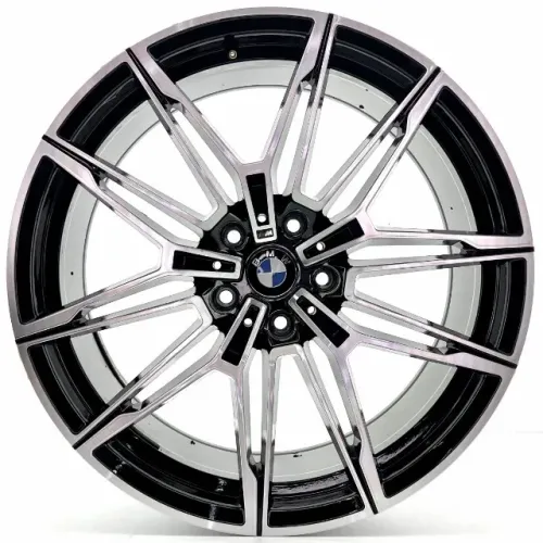 JOGO DE RODAS BMW M4 COMPETITION ARO 20X8,5 E 9,5 PRETO DIAMANTADO SEMINOVAS