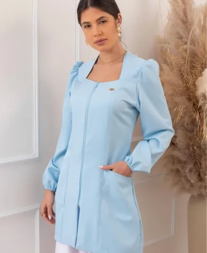 Jaleco Azul Claro