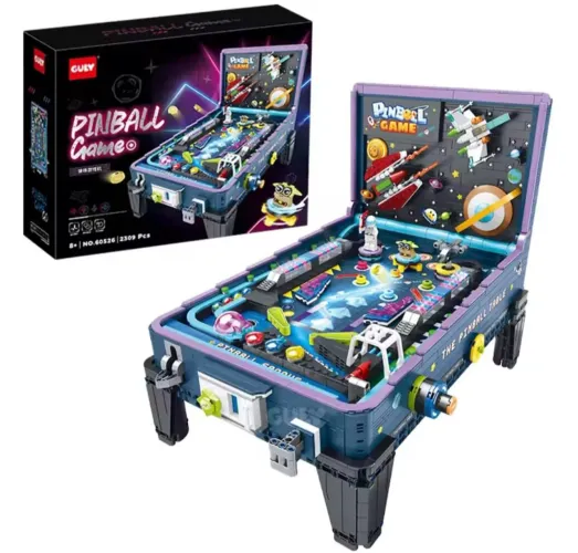 BLOCOS DE MONTAR PINBALL GAME MESA DE FLIPERAMA 2309 PEÇAS MODELO 60526 CAIXA ORIGINAL