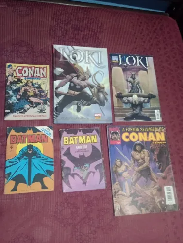 6 Revistas: Conan Batman Loki/Thor (Pacote)
