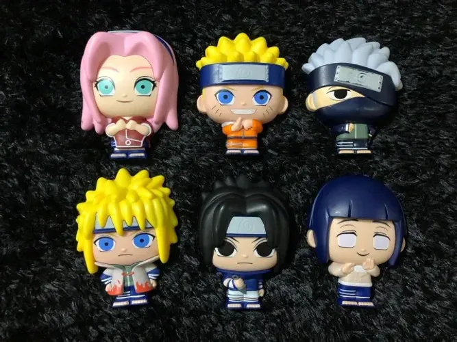 Lote Com 06 Bonecos Colecionáveis Naruto - Burger King