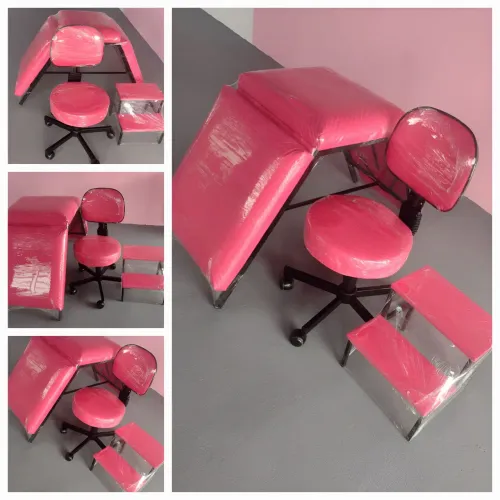 Conjunto Estético - Cadeira, Mesa e Escadinha (Leia a Descrição)