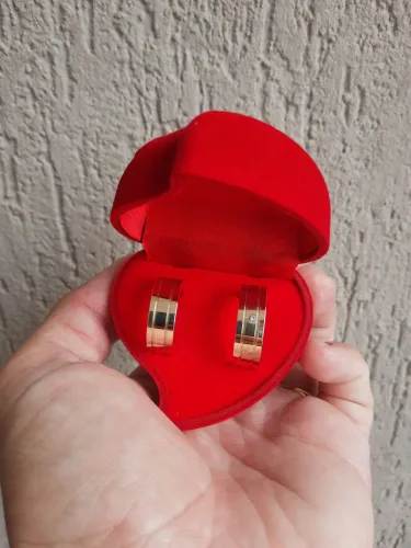 Par de alianças de moeda antiga legítima 8mm