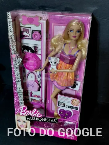 Boneca Barbie Fashionistas Pet e Diário da Barbie (SUCATAS)