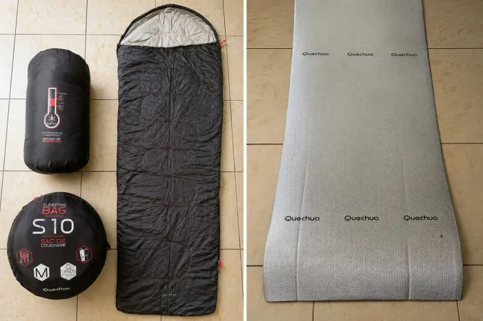 Saco de dormir e Isolante Térmico Quechua S10