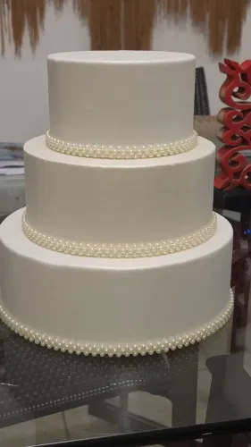 Bolo de casamento fake