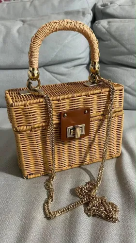 Bolsa ráfia (palha) Zara