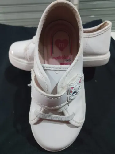 Tênis infantil branco,Molekinha Bebê n.23