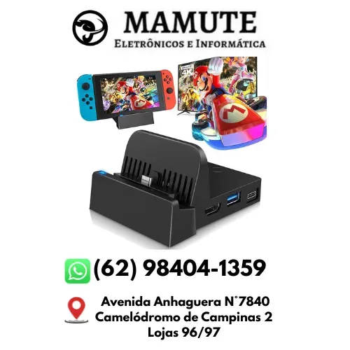Switch Dock Dobe, Carregador Compatível Com N Switch, C/ Indicador De Carregamento