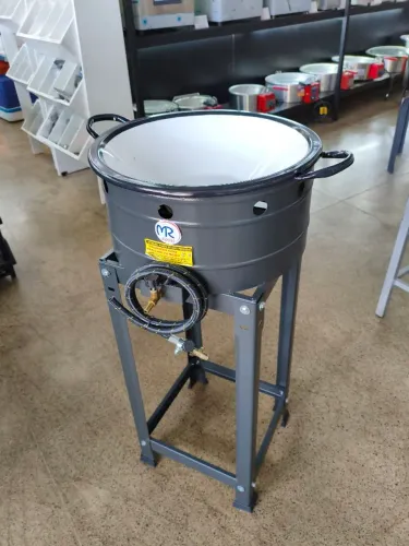 Tacho Esmaltado a Gás C/ Pé N16 - Mr Fogões
