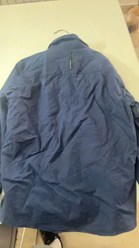 camisa social calvin klein, infantil, tamanho 12, azul escuro
