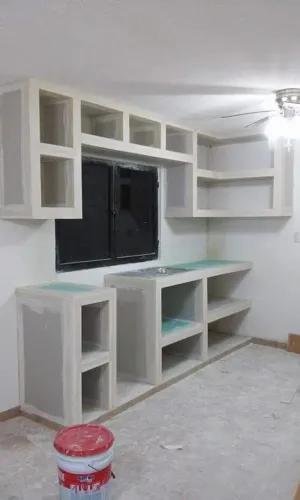 Drywall trabalhamos com nosso material e mão de obra e não pegamos a entrada do cliente