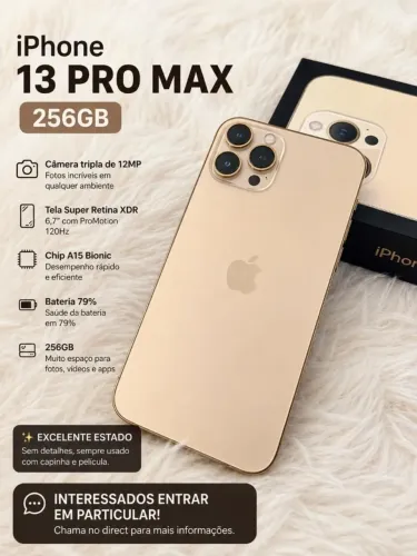 iPhone 13 Pro Max 256GB ? Dourado