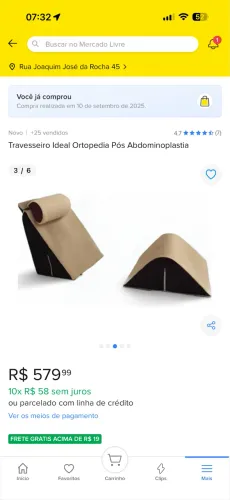 Kit almofada triângulo para cirurgia de abdômen 