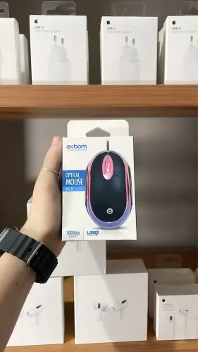 Mouse óptico com fio Original EXBOM