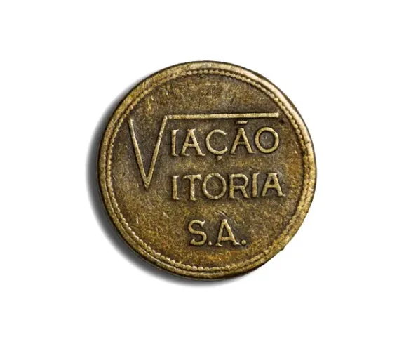 Ficha de Ônibus Viação Vitória - SOB. Ano 1965. Veja descrição