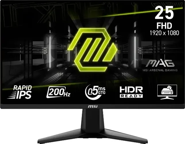 (Renz Informática) Monitor Gamer MSI 24.5 200hz 0.5ms Full Hd 1920x1080 Preto - Novo!