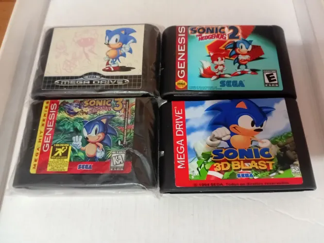 Lote coleção Sonic para Mega Drive