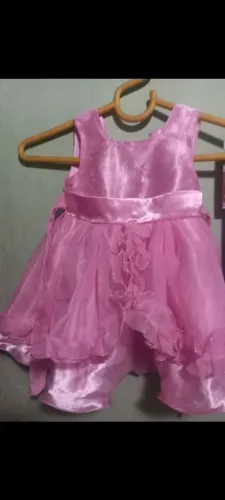 Vestido infantil 1 ano Cor rosa