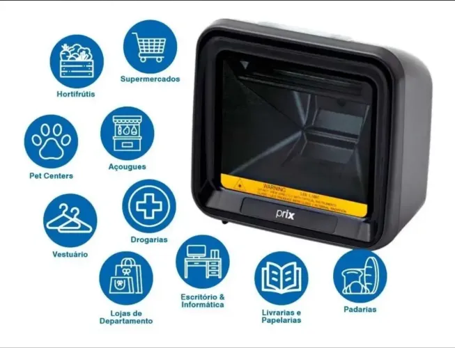 Leitor de Código de Barras Fixo Toledo VSI USB 2D Imager QR Code Preto