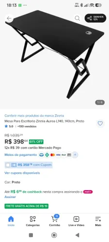 Mesa zinnia aurea l120 (Pc / escritório)