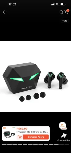 Fone de Ouvido Gamer Bluetooth 5.3 ( Redução de ruído+Led)