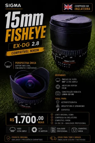 SIGMA 15MM 2.8 FISHEYE EX-DG NIKON