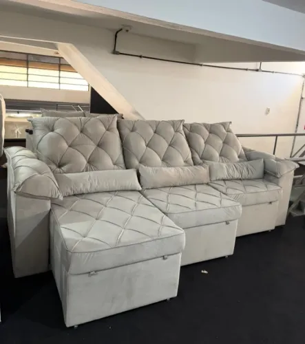 Sofá Henrique 2,90m retrátil e reclinavel espuma d-33