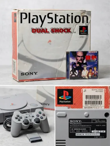 PlayStation 1 (PS1) Edição Japonesa - C/ Caixa Original + Tekken 2 - Raridade