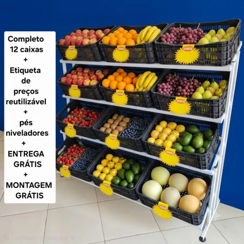 Fruteira 12 Caixas Completo