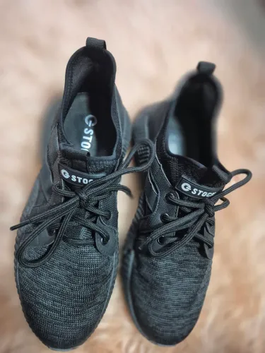 Tênis masculino preto mescla G-Stock, número 39, seminovo