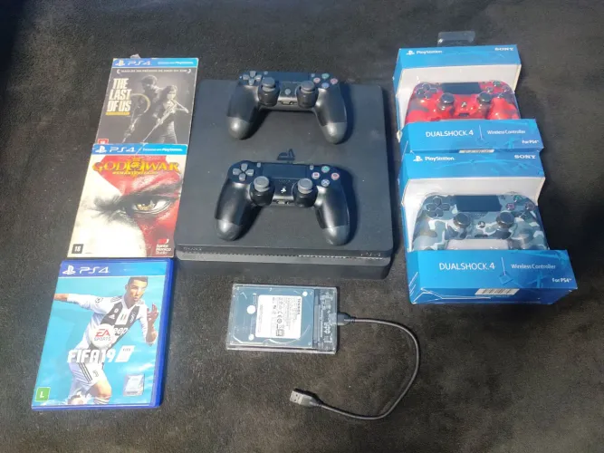 PS4 SLIM 1TB DESBLOQUEADO (LEIA A DESCRIÇÃO)