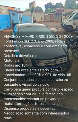 Ford Fusion SEL 2.3 16V 162cv Aut. 2008