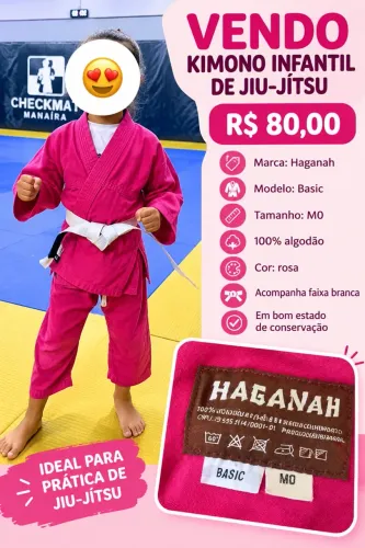 KIMONO INFANTIL DE JIU-JÍTSU - R$ 80,00