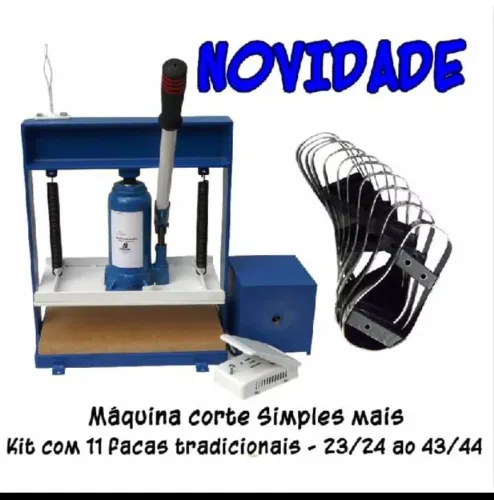 Máquina de cortar chinelo macaco 8t com todas as faças e fresa 220