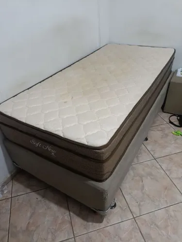 Colchão e Box Cama Solteiro