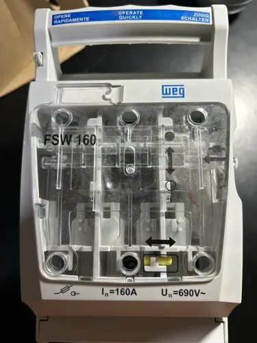 Kit 3 Chaves Seccionadoras Weg Tripolar 160a Nh00 Alavanca Branco