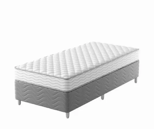 cama box com colchão solteiro howie espuma d33 (17x88x188) branco e cinza
