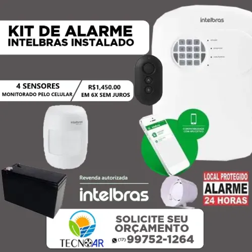 alarme intelbras residencial ou comercial já instalado em até 12x 