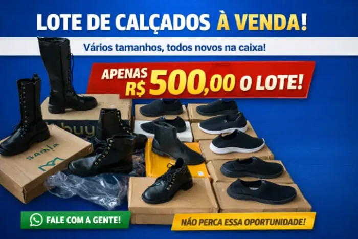 lote de calçados com conforto e versatilidade