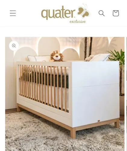 Berço 2 em 1 Americano Linha Cozy Quater