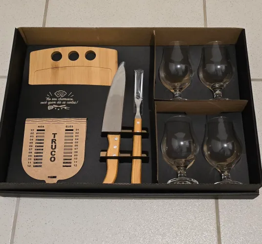 Kit churrasco completo com taças