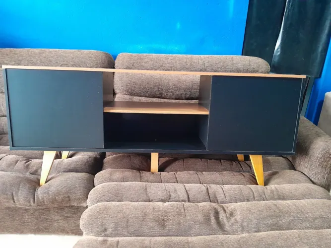 Rack retrô laminada em madeira MDF 