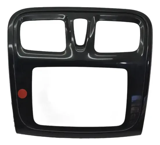 Moldura Radio Central Painel Logan 2020 Sandero Original Preto