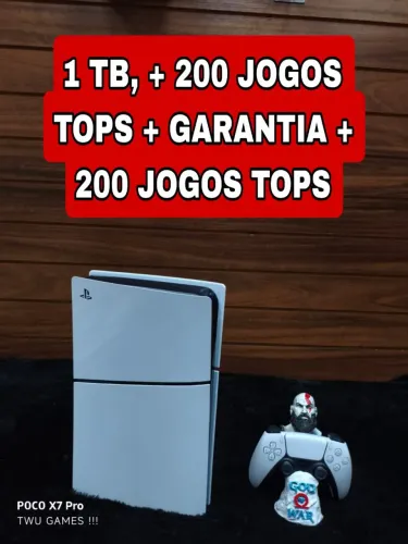 PS5 slim + garantia + 200 jogos tops